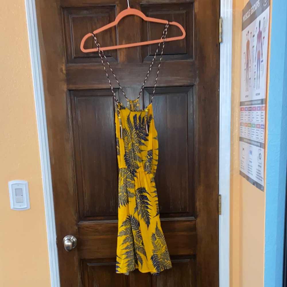 Orange and blue summer dress